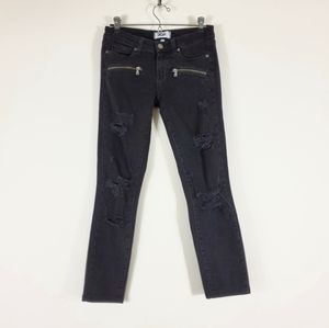 Paige Motor Distressed Skinny Jeans 25